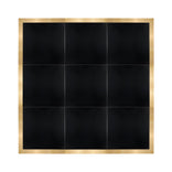 12' x 12' Black Portable Dance Floor with Classic Gold Edge Trim