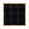 Chivari 12' x 12' Black Portable Dance Floor with Classic Gold Edge Trim DF-12X12-BLKCG-KT