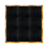 12' x 12' Black Portable Dance Floor with Gold Edge Trim