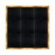 Chivari 12' x 12' Black Portable Dance Floor with Gold Edge Trim DF-12X12-BLKG-KT
