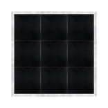 12' x 12' Black Portable Dance Floor with Silver Edge Trim