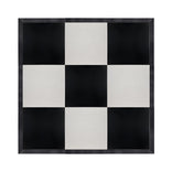 12' x 12' Black & White Portable Dance Floor with Black Edge Trim