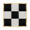 Chivari 12' x 12' Black & White Portable Dance Floor with Classic Gold Edge Trim DF-12X12-BLKWHTCG-KT