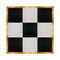 Chivari 12' x 12' Black & White Portable Dance Floor with Gold Edge Trim DF-12X12-BLKWHTG-KT