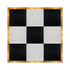 Chivari 12' x 12' Black & White Portable Dance Floor with Gold Edge Trim DF-12X12-BLKWHTG-KT