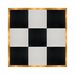Chivari 12' x 12' Black & White Portable Dance Floor with Gold Edge Trim DF-12X12-BLKWHTG-KT
