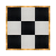 Chivari 12' x 12' Black & White Portable Dance Floor with Gold Edge Trim DF-12X12-BLKWHTG-KT