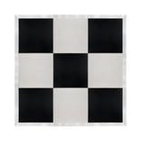 12' x 12' Black & White Portable Dance Floor with Silver Edge Trim
