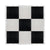 12' x 12' Black & White Portable Dance Floor with Silver Edge Trim