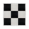 Chivari 12' x 12' Black & White Portable Dance Floor with Silver Edge Trim DF-12X12-BLKWHTS-KT
