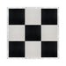 Chivari 12' x 12' Black & White Portable Dance Floor with Silver Edge Trim DF-12X12-BLKWHTS-KT