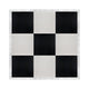 Chivari 12' x 12' Black & White Portable Dance Floor with Silver Edge Trim DF-12X12-BLKWHTS-KT