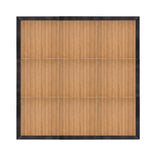 12' x 12' Chestnut Portable Dance Floor with Black Edge Trim