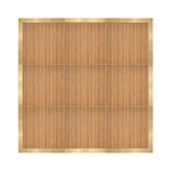 12' x 12' Chestnut Portable Dance Floor with Classic Gold Edge Trim