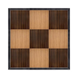12' x 12' Chestnut & Fruitwood Portable Dance Floor with Black Edge Trim