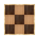 12' x 12' Chestnut & Fruitwood Portable Dance Floor with Classic Gold Edge Trim