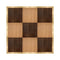 Chivari 12' x 12' Chestnut & Fruitwood Portable Dance Floor with Classic Gold Edge Trim DF-12X12-CHTFRTCG-KT