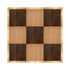 Chivari 12' x 12' Chestnut & Fruitwood Portable Dance Floor with Classic Gold Edge Trim DF-12X12-CHTFRTCG-KT