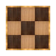 Chivari 12' x 12' Fruitwood & Chestnut Portable Dance Floor with Gold Edge Trim DF-12X12-CHTFRTG-KT