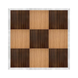 12' x 12' Fruitwood & Chestnut Portable Dance Floor with Silver Edge Trim