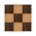 Chivari 12' x 12' Fruitwood & Chestnut Portable Dance Floor with Silver Edge Trim DF-12X12-CHTFRTS-KT