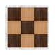Chivari 12' x 12' Fruitwood & Chestnut Portable Dance Floor with Silver Edge Trim DF-12X12-CHTFRTS-KT