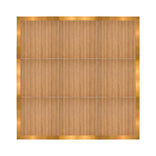 12' x 12' Chestnut Portable Dance Floor with Gold Edge Trim