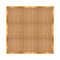 Chivari 12' x 12' Chestnut Portable Dance Floor with Gold Edge Trim DF-12X12-CHTG-KT