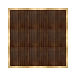 12' x 12' Fruitwood Portable Dance Floor with Classic Gold Edge Trim