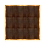 12' x 12' Fruitwood Portable Dance Floor with Gold Edge Trim