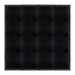 16' x 16' Black Portable Dance Floor with Black Edge Trim