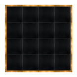 16' x 16' Black Portable Dance Floor with Gold Edge Trim