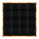 Chivari 16' x 16' Black Portable Dance Floor with Gold Edge Trim DF-16X16-BLKG-KT