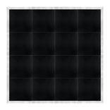 16' x 16' Black Portable Dance Floor with Silver Edge Trim