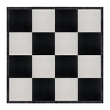 16' x 16' Black & White Portable Dance Floor with Black Edge Trim