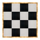 16' x 16' Black & White Portable Dance Floor with Gold Edge Trim