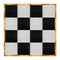 Chivari 16' x 16' Black & White Portable Dance Floor with Gold Edge Trim DF-16X16-BLKWHTG-KT