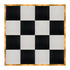 Chivari 16' x 16' Black & White Portable Dance Floor with Gold Edge Trim DF-16X16-BLKWHTG-KT
