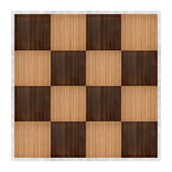 16' x 16' Fruitwood & Chestnut Portable Dance Floor with Silver Edge Trim