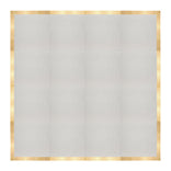 16' x 16' White Portable Dance Floor with Classic Gold Edge Trim