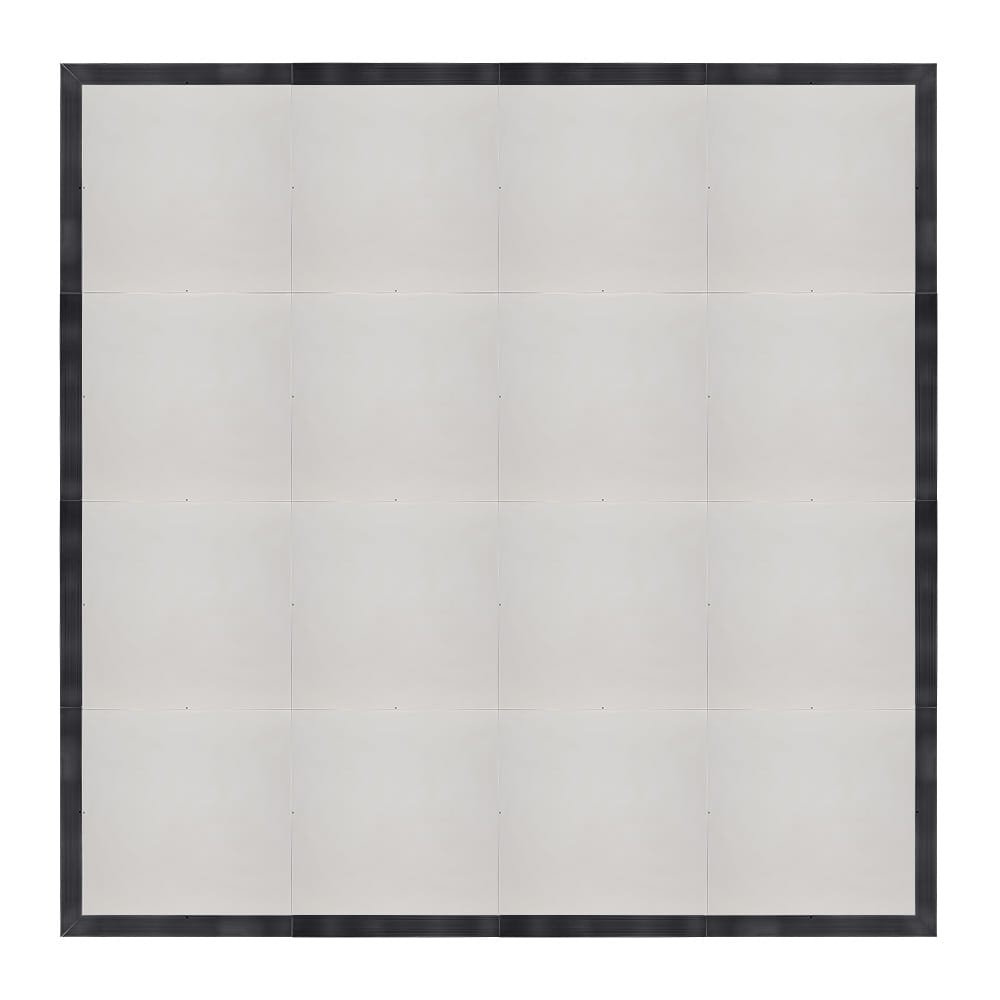 Chivari 16' x 16' White Portable Dance Floor with Black Edge Trim DF-16X16-WHTB-KT