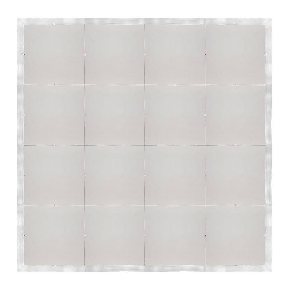 Chivari 16' x 16' White Portable Dance Floor with Silver Edge Trim DF-16X16-WHTS-KT