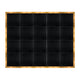 Chivari 16' x 20' Black Portable Dance Floor with Gold Edge Trim DF-16X20-BLKG-KT