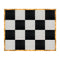 Chivari 16' x 20' Black & White Portable Dance Floor with Gold Edge Trim DF-16X20-BLKWHTG-KT