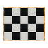 Chivari 16' x 20' Black & White Portable Dance Floor with Gold Edge Trim DF-16X20-BLKWHTG-KT