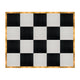 Chivari 16' x 20' Black & White Portable Dance Floor with Gold Edge Trim DF-16X20-BLKWHTG-KT