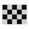 Chivari 16' x 20' Black & White Portable Dance Floor with Silver Edge Trim DF-16X20-BLKWHTS-KT