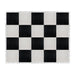 Chivari 16' x 20' Black & White Portable Dance Floor with Silver Edge Trim DF-16X20-BLKWHTS-KT