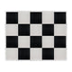 Chivari 16' x 20' Black & White Portable Dance Floor with Silver Edge Trim DF-16X20-BLKWHTS-KT