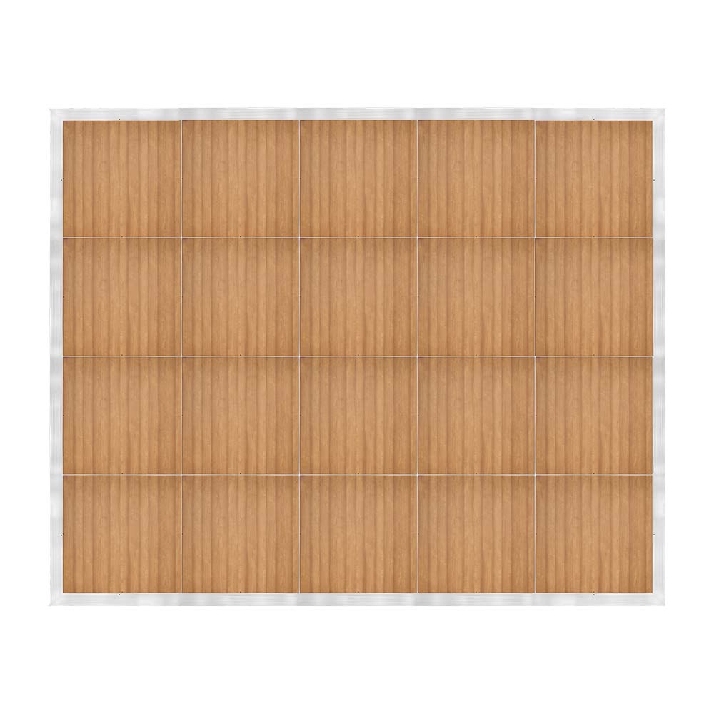 Chivari 16' x 20' Chestnut Portable Dance Floor with Silver Edge Trim DF-16X20-CHTS-KT
